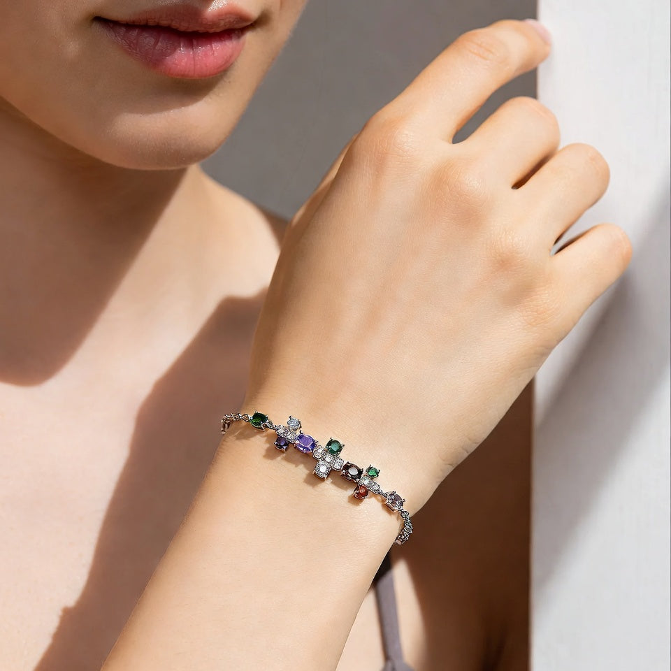 Colorful Gemstone minimalistic Bracelet